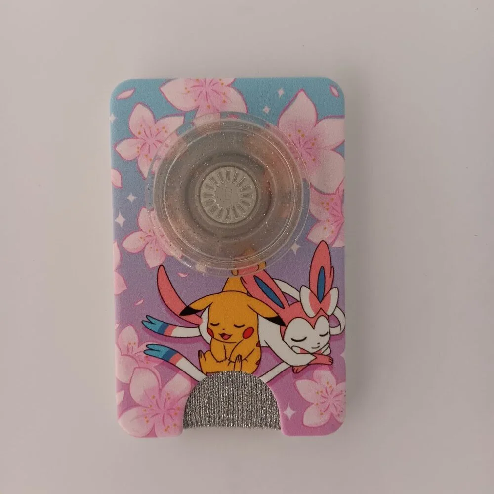 New PopSockets MagSafe Magnetic Phone Wallet Sakura Dreams Pokemon Pink Blue - Picture 1 of 6